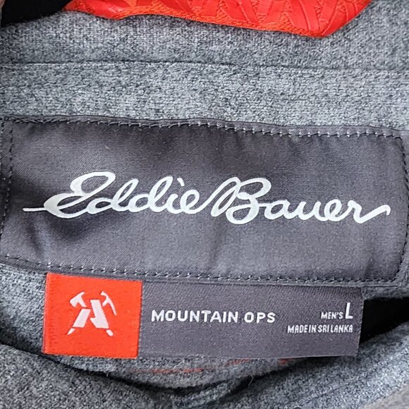 Eddie Bauer Gray 100% Cotton Mountain Ops Flannel Shirt - Picture 4 of 5